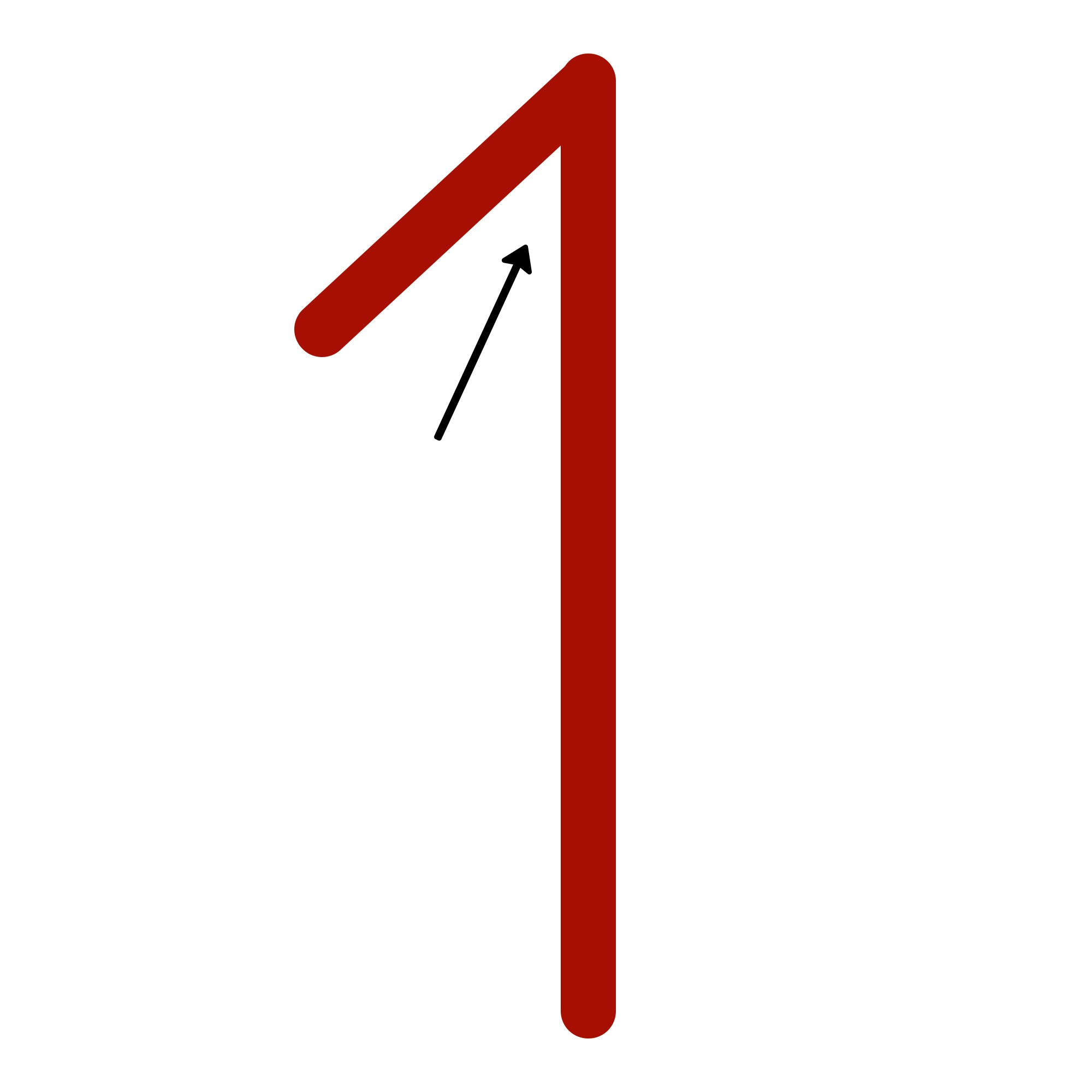 Цифра 1 с 1 углом