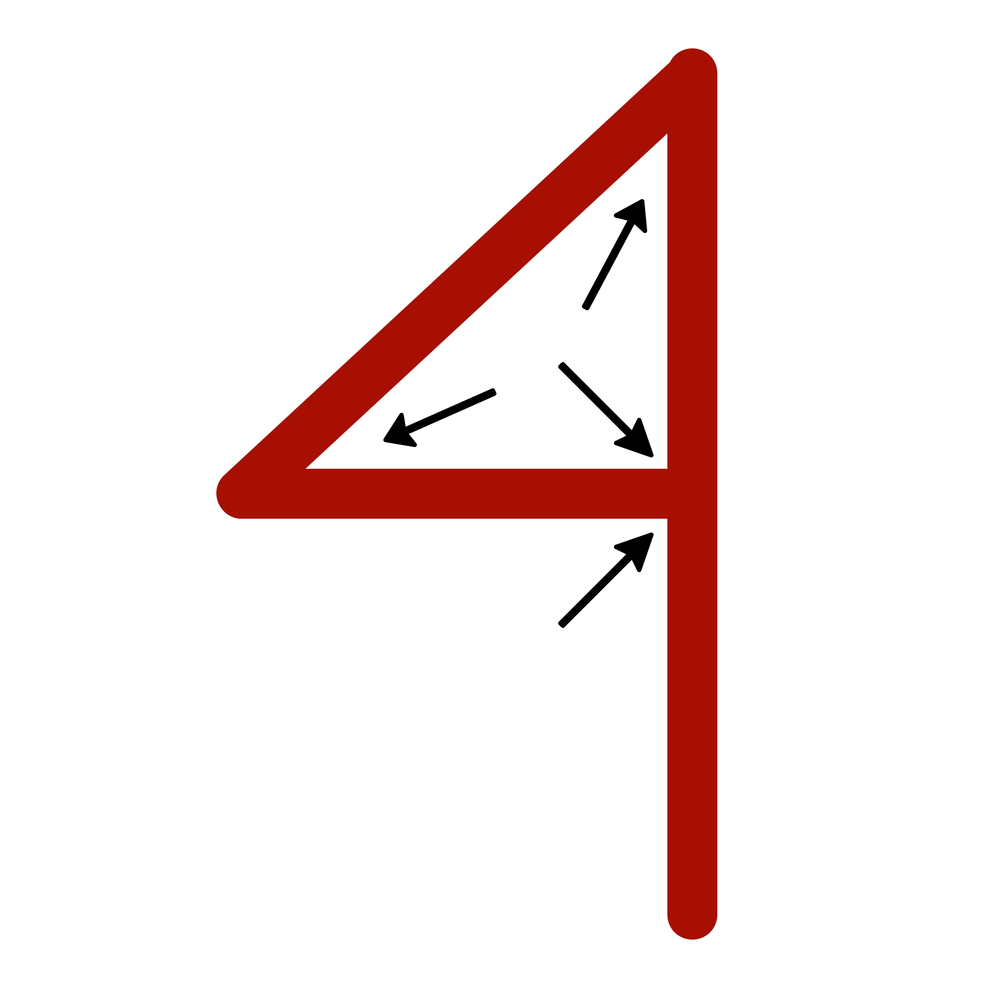 Цифра 4 с 4 углами