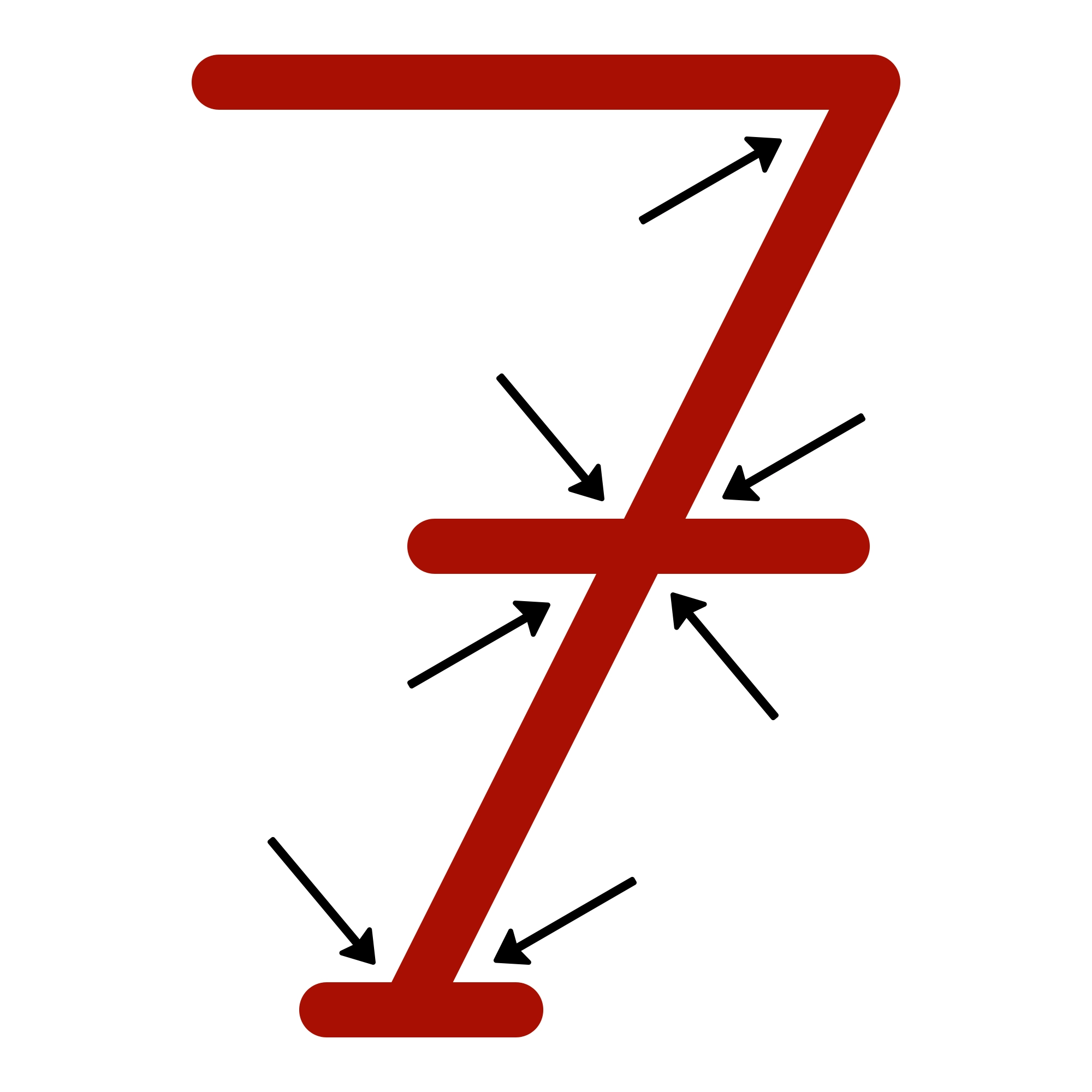 Цифра 7 с 7 углами